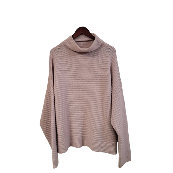 Madewell Sweaters - Madewell Women's Mauve Plus Size Wool Blend Long Sleeve Mock Neck Sweater 2X